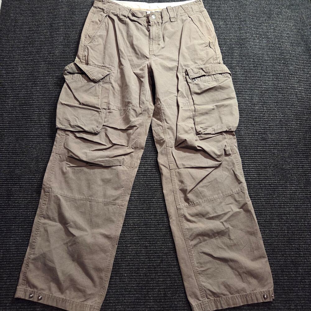 Vtg Y2k Gap Cargo Loose Fit Baggy Pant Grey Men's 34x32